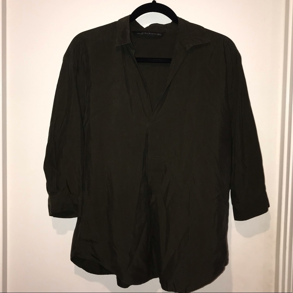 OLIVE GREEN BLOUSE